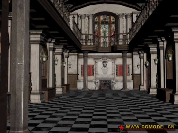 首发生化危机1代洋馆大厅