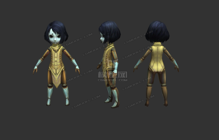 傀儡女孩(低模),傀儡师操控木偶玩具人,怨灵,僵尸