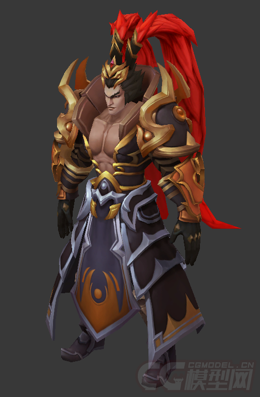 三国人物-吕布_hlhyrjw作品_人物孩子-女_cg模型网