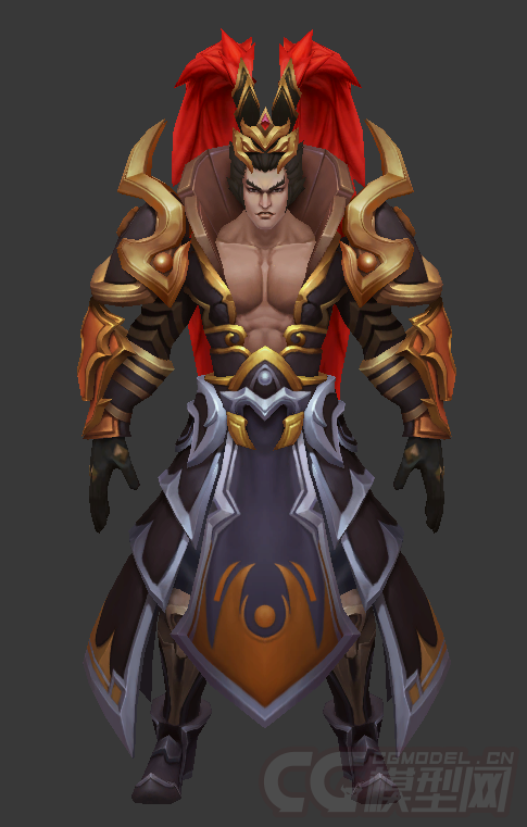 三国人物-吕布_hlhyrjw作品_人物孩子-女_cg模型网