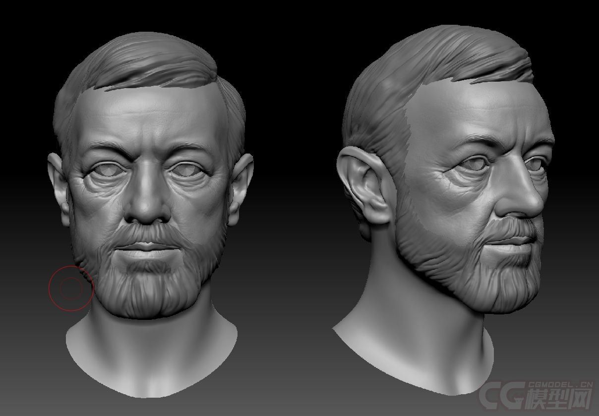 高精度zbrush人头系列老男人