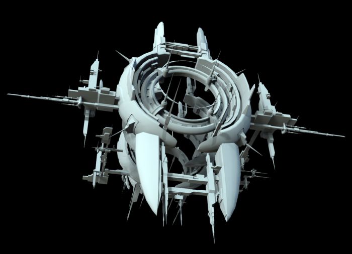 无绑定材质贴图:无材质模型风格:写实机械模型分类:科幻舰艇obj格式