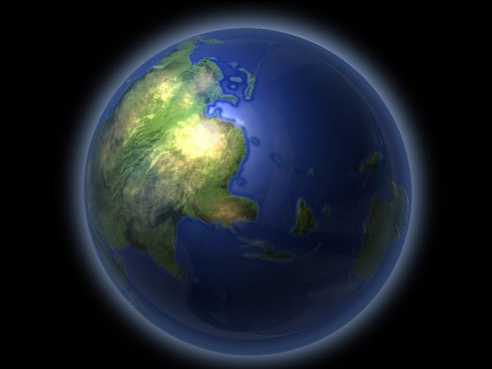 地球卫星双层材质球