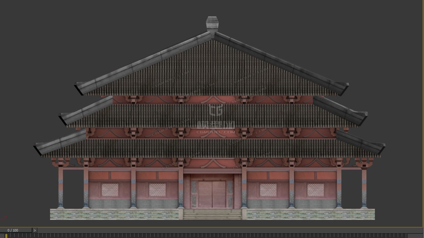 秦代建筑,汉代建筑大殿,太皇殿,大殿,四方大殿,四方馆￥99 模型 965