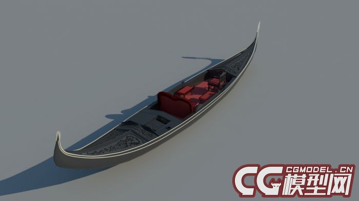 真实船系列-贡多拉-威尼斯小船_cqiseywy作品_车辆人力车_cg模型网