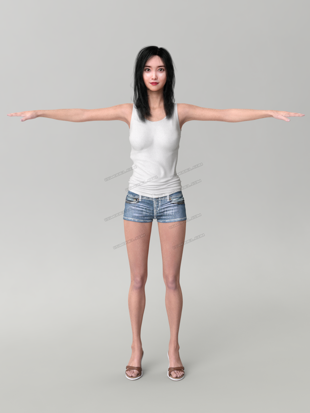 写实韩国美女,亚洲美女,漂亮-女人-人物-zx13275744718-cg模型网