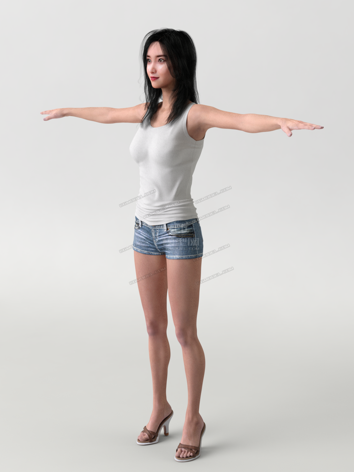 写实韩国美女,亚洲美女,漂亮-女人-人物-zx13275744718-cg模型网