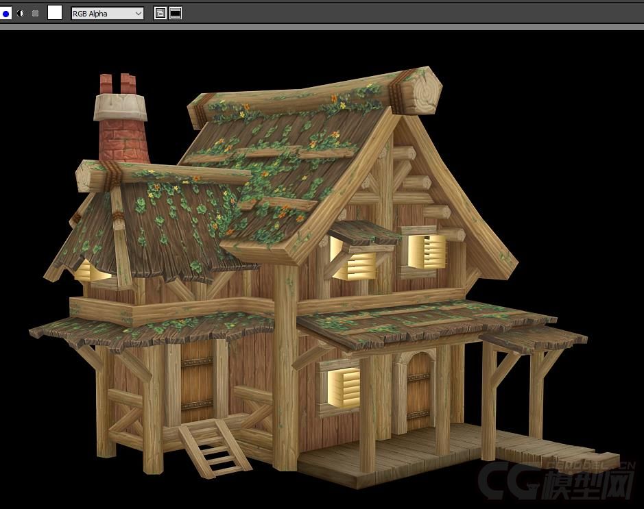 小木屋,木头屋子,屋,木屋;_cg—animator作品_场景自然场景_cg模型网