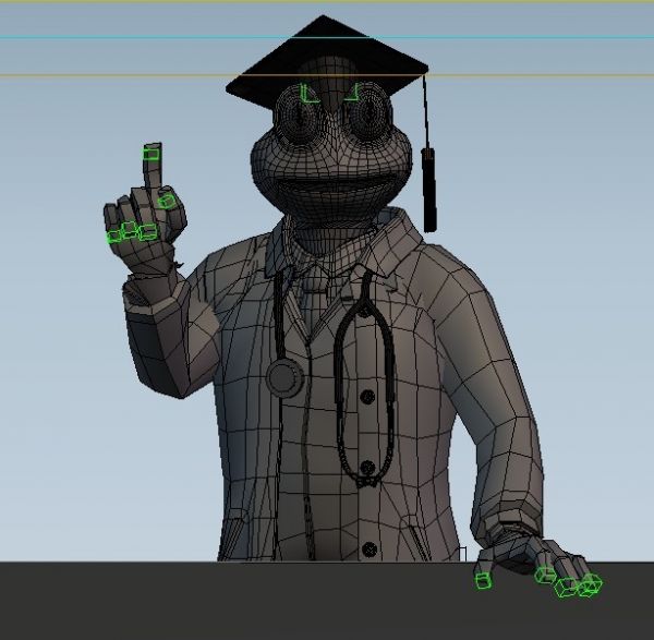 青蛙医生青蛙博士原创带骨骼(本人原创,无版权问题)