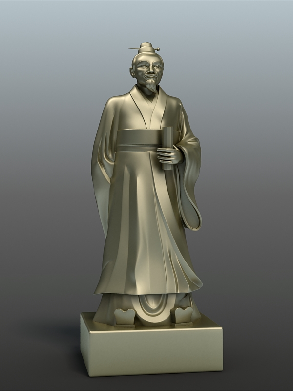 有材质雕塑分类:历史人物软件版本:10年版本3d模型古人雕像,也可以