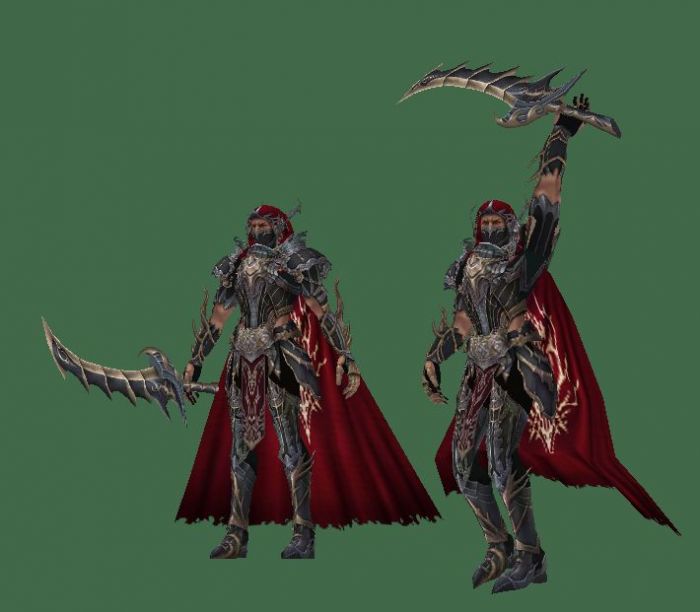 执刀刺客模型带动作亮战袍帖图