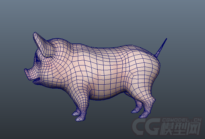 卡通猪PIG模型模型-哺乳模型库-Maya(.ma/.mb)模型下载-cg模型网