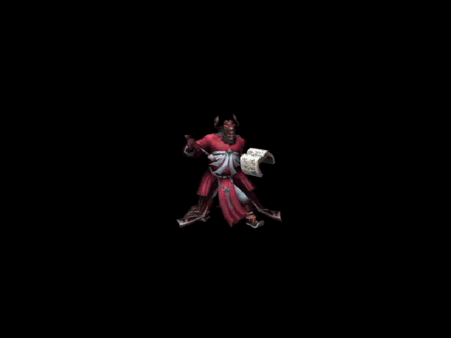 黑面地狱判官手持判官笔,生死书完整模型带贴图12个动作源文件分享