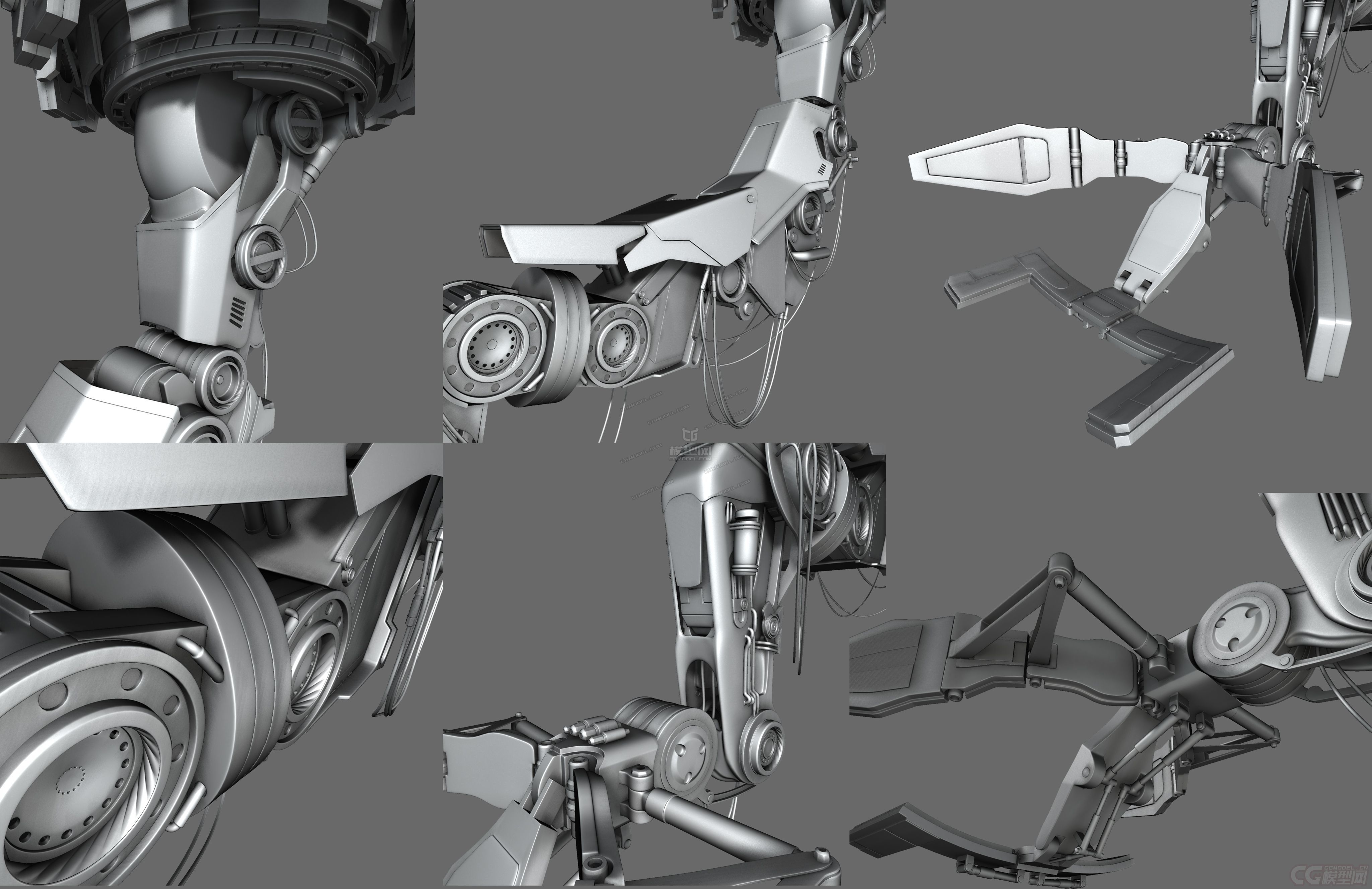机械臂模型_四夕美魰作品_人物机器人/机甲_cg模型网