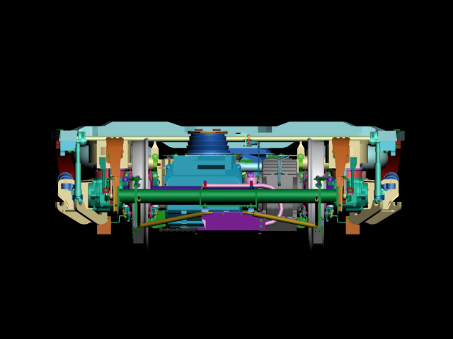 crh3型动车动力转向架,**16w面.