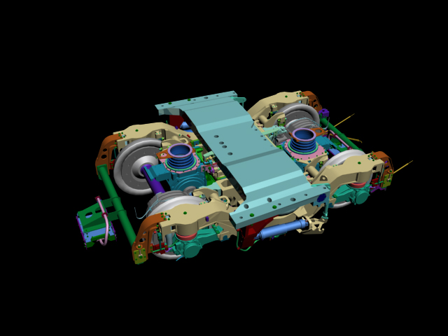 crh3型动车动力转向架,**16w面.