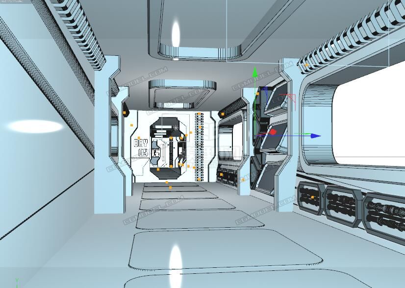 宇宙飞船太空房间走廊模型模型-自然场景模型库-模型下载-cg模型网