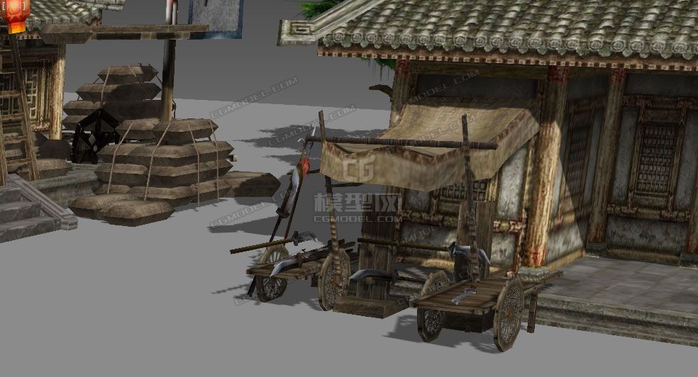 古代粮仓 杂货店_liuyuemaizhi作品_场景自然场景场景自然场景_cg模型网