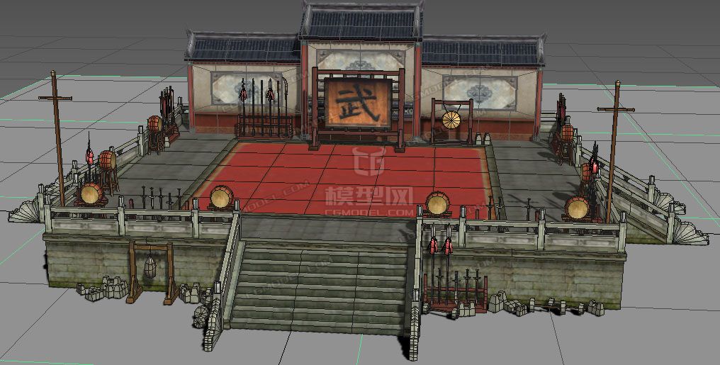 古代比武擂台3d场景