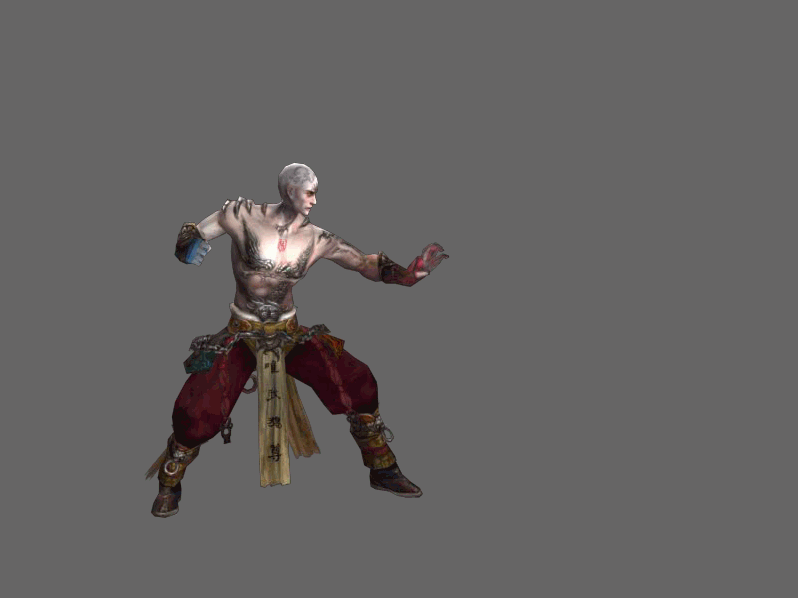 纹身男攻击2个动作_liuyuemaizhi作品_人物孩子-女_cg模型网