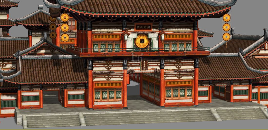 大唐洛阳钱庄_liuyuemaizhi作品_场景自然场景_cg模型网