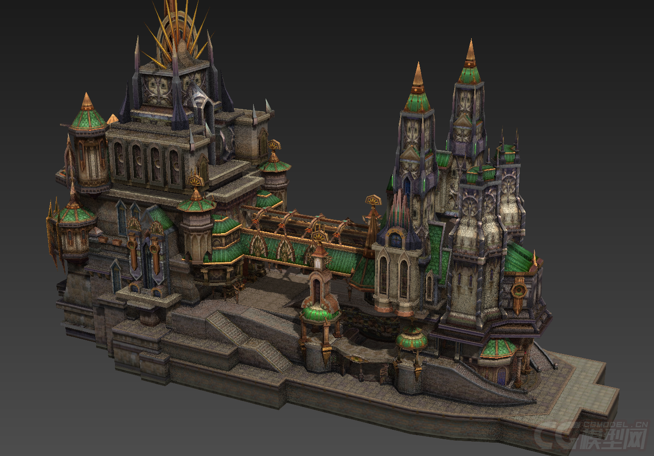 皇宫模型建模欧式