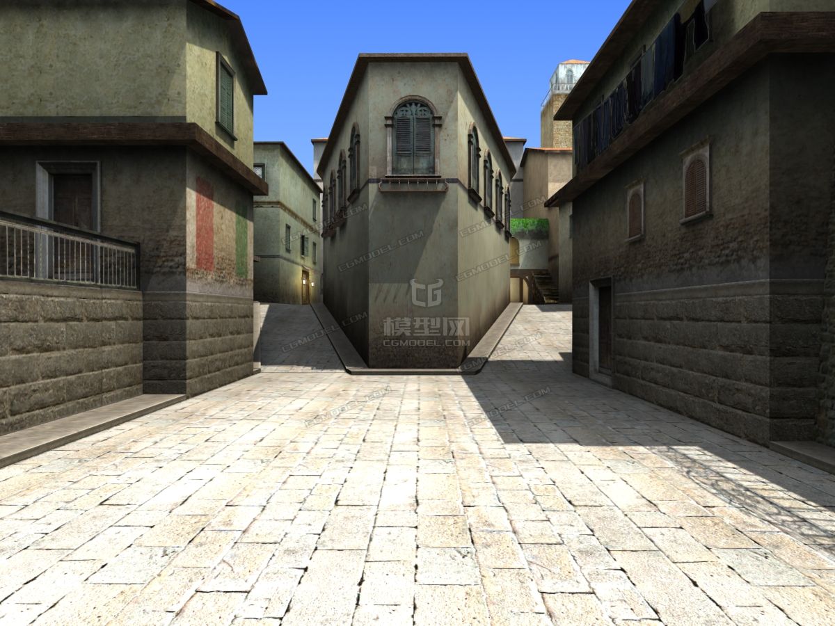 经典游戏cs意大利地图场景,以前自己没事的时候做的