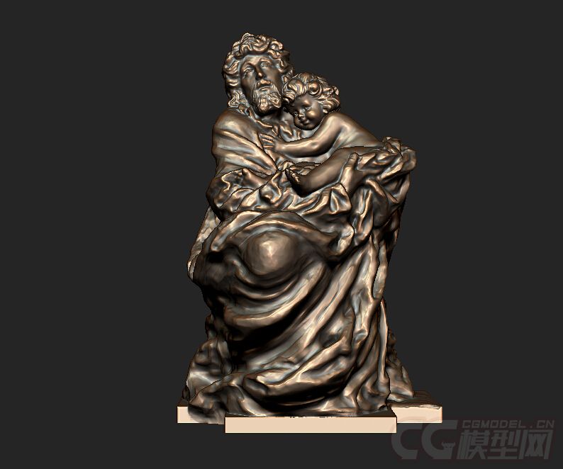 西方雕塑模型 上帝之子模型-神话雕塑模型库-3ds Max(.max)模型下载-cg模型网