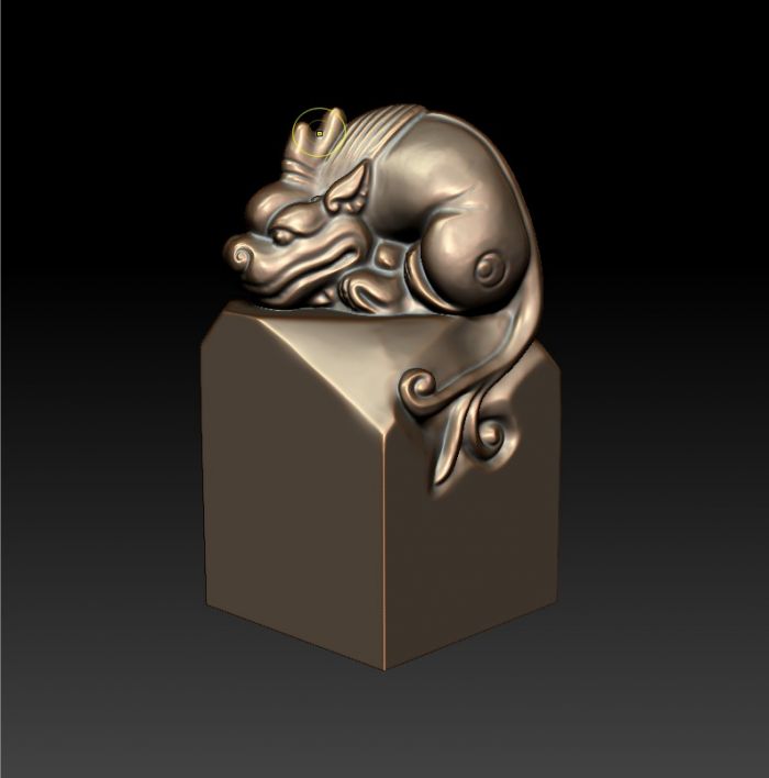 印章一枚_xingchen123 作品_雕塑/文物神话雕塑_cg模型网