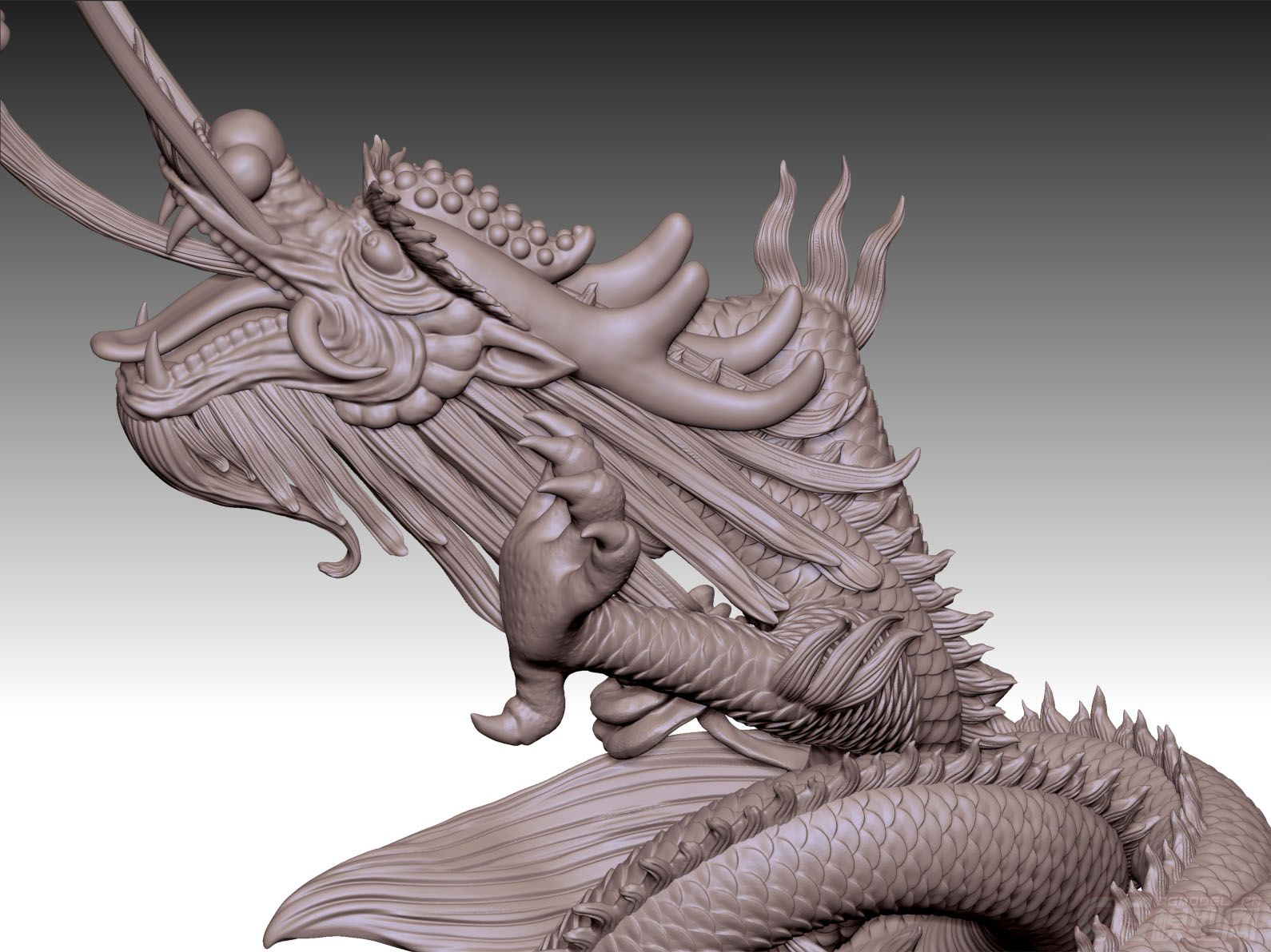 中国龙 超高精度模型 适合3d打印_深圳市丙辰文化传播有限公司作品_雕