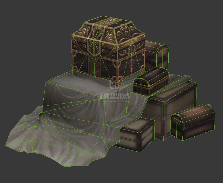 古代货物 杂物 宝箱 木箱_skjbill作品_场景自然场景场景自然场景_cg模型网