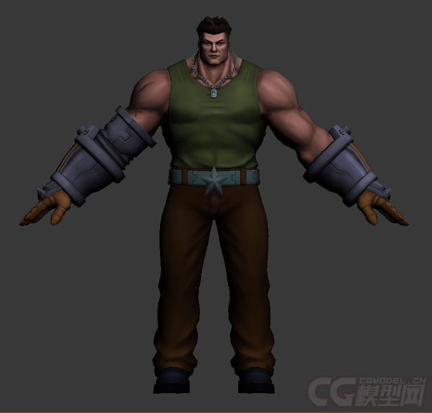 肌肉男  壮汉模型  带渲染文件