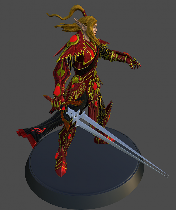 手持凤凰双刃的血精灵