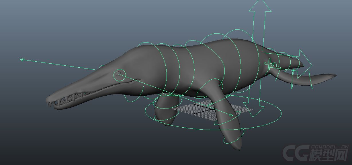 写实滑齿龙,写实恐龙 带绑定,有uv,写实恐龙模型,有动画小样,可以预览