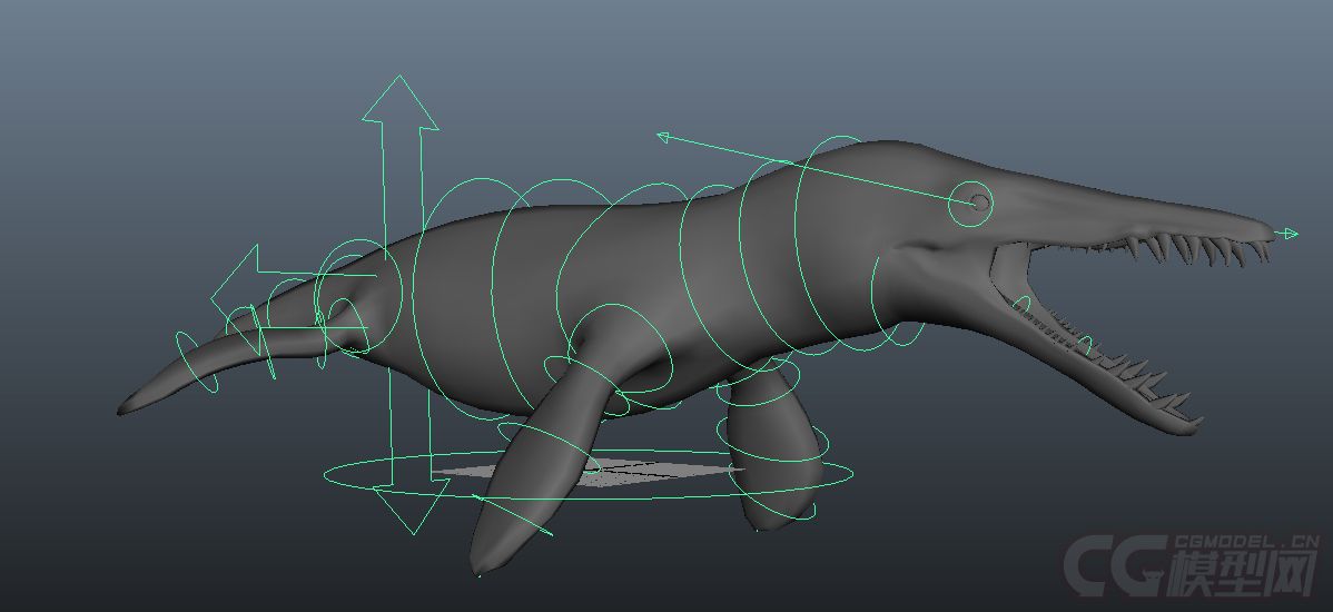 写实滑齿龙,写实恐龙 带绑定,有uv,写实恐龙模型,有动画小样,可以预览