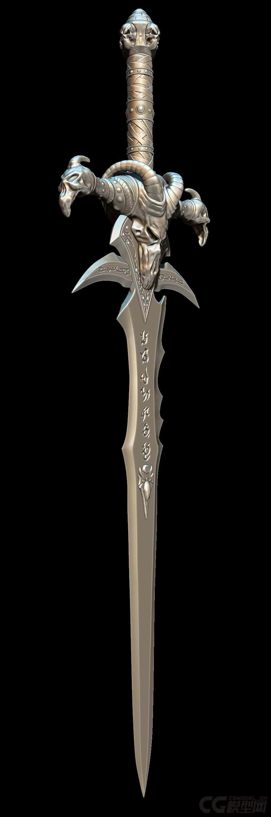 全手工打造高精度霜之哀伤大剑;3d雕塑模型;满足3d打印