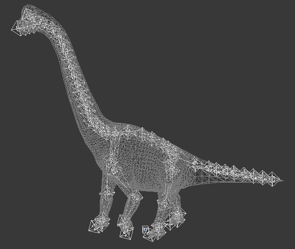 写实恐龙——腕龙 带绑定 有贴图 有动画 恐龙动画 恐龙骨骼