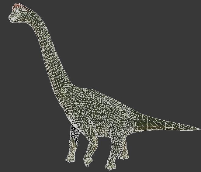 写实恐龙——腕龙 带绑定 有贴图 有动画 恐龙动画 恐龙骨骼