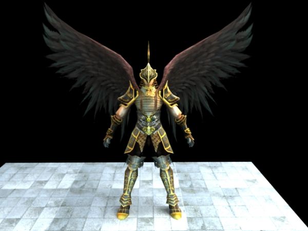 龙骑士  男人 羽翼 黄金铠甲 帅气 古代 写实