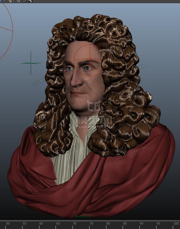 写实 牛顿头模,带贴图,面部表情动画,朋_497283548作品_人物孩子-女_c