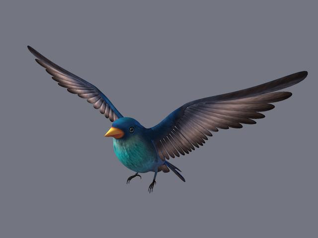 小鸟模型_281152516作品_动物飞禽_cg模型网