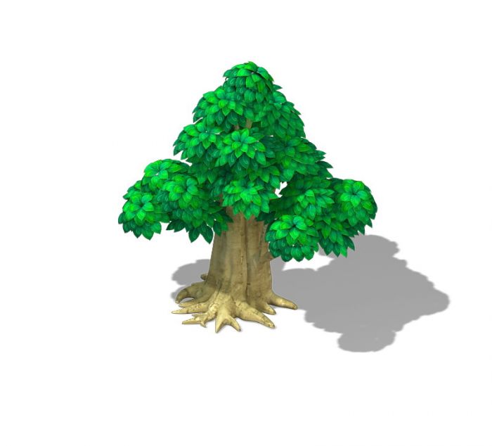 2.5d卡通树