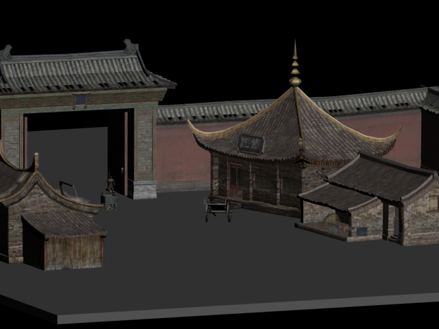 古代建筑模型-古代场景模型库-模型下载-cg模型网
