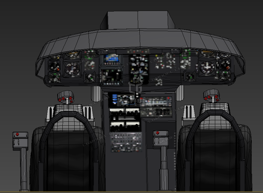 飞机驾驶舱_王二小_cg作品_武器冷兵器_cg模型网