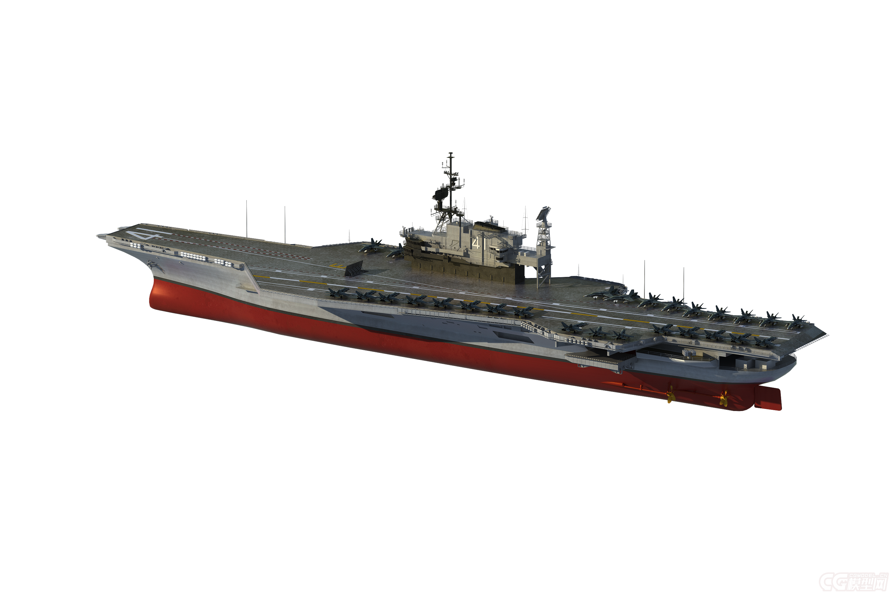 中途岛级航空母舰模型-冷兵器模型库-模型下载-cg模型网