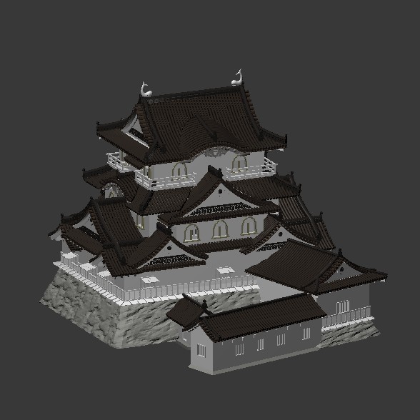 日式古建筑 3D模型-自然场景模型库-模型下载-cg模型网