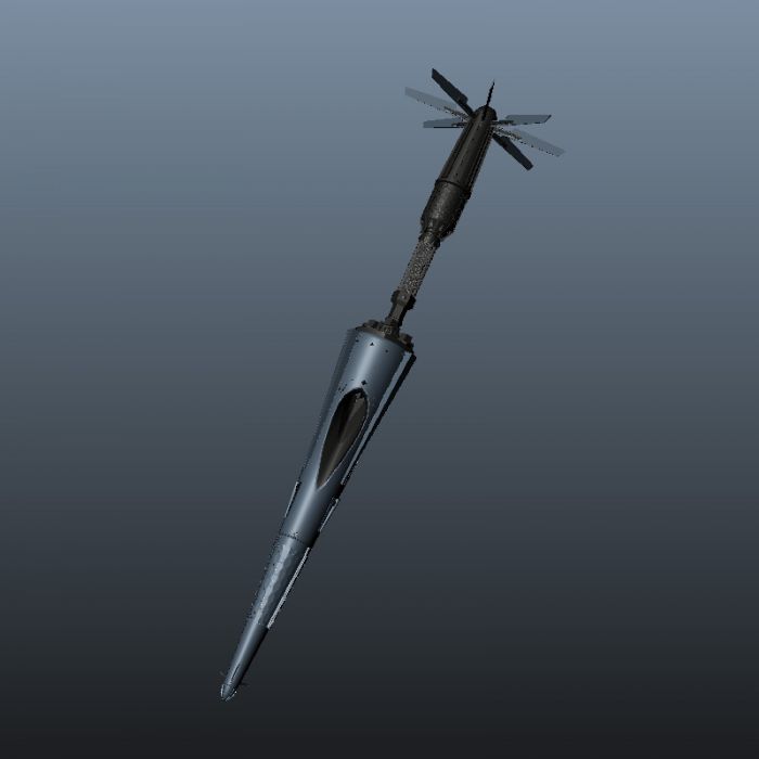 酷炫生化女机械兵人 科幻枪械 长矛 翅膀飞行器 动画 maya max版本