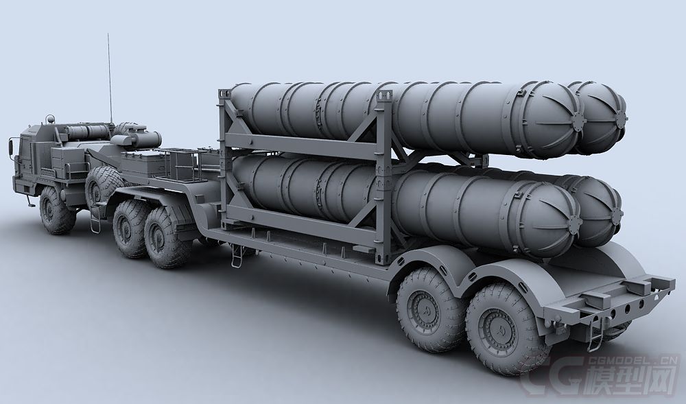 俄罗斯 5t58拖车 s-400防空导弹系统导弹运输车