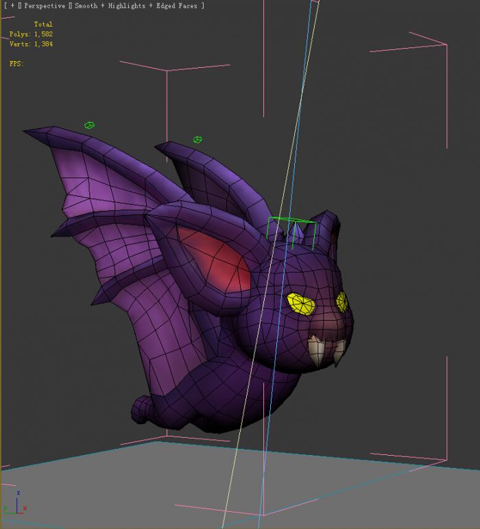 蝙蝠  怪物  q版3d模型  带绑定带动作
