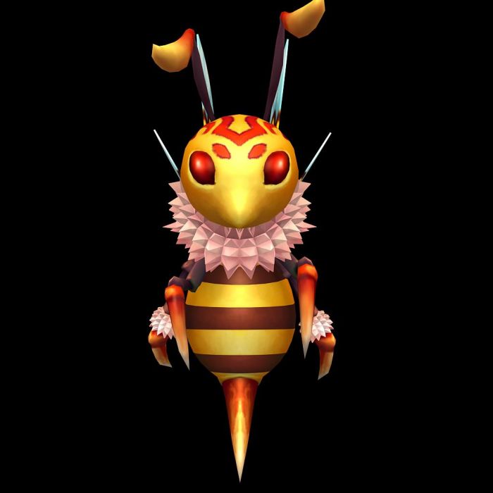 蜜蜂怪物q版3d模型带绑定带动作